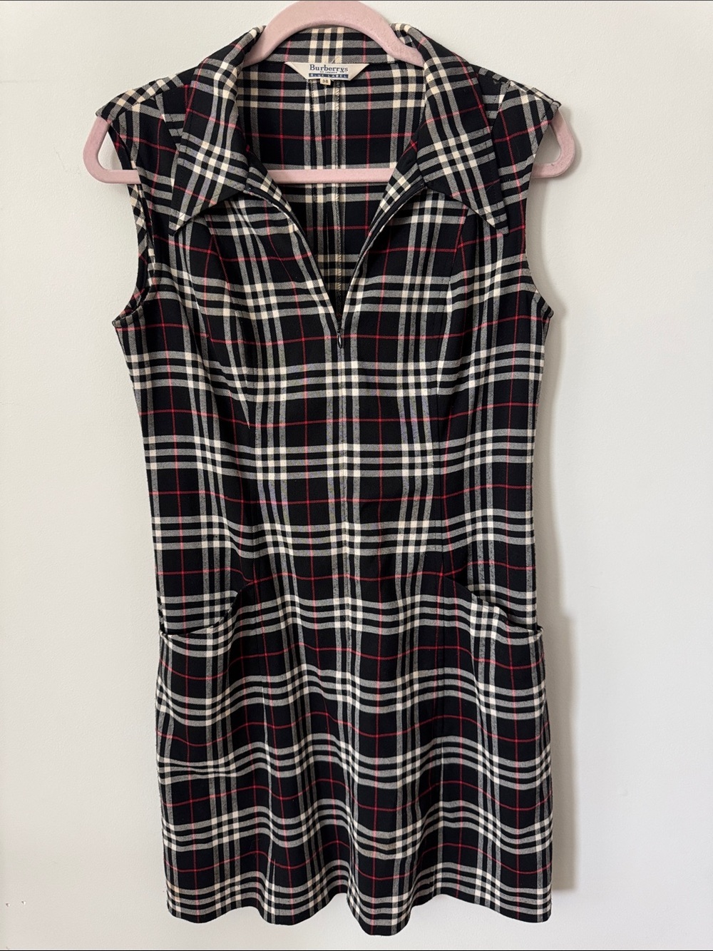 Vintage Burberrys Of London Blue Label Dress Size 38